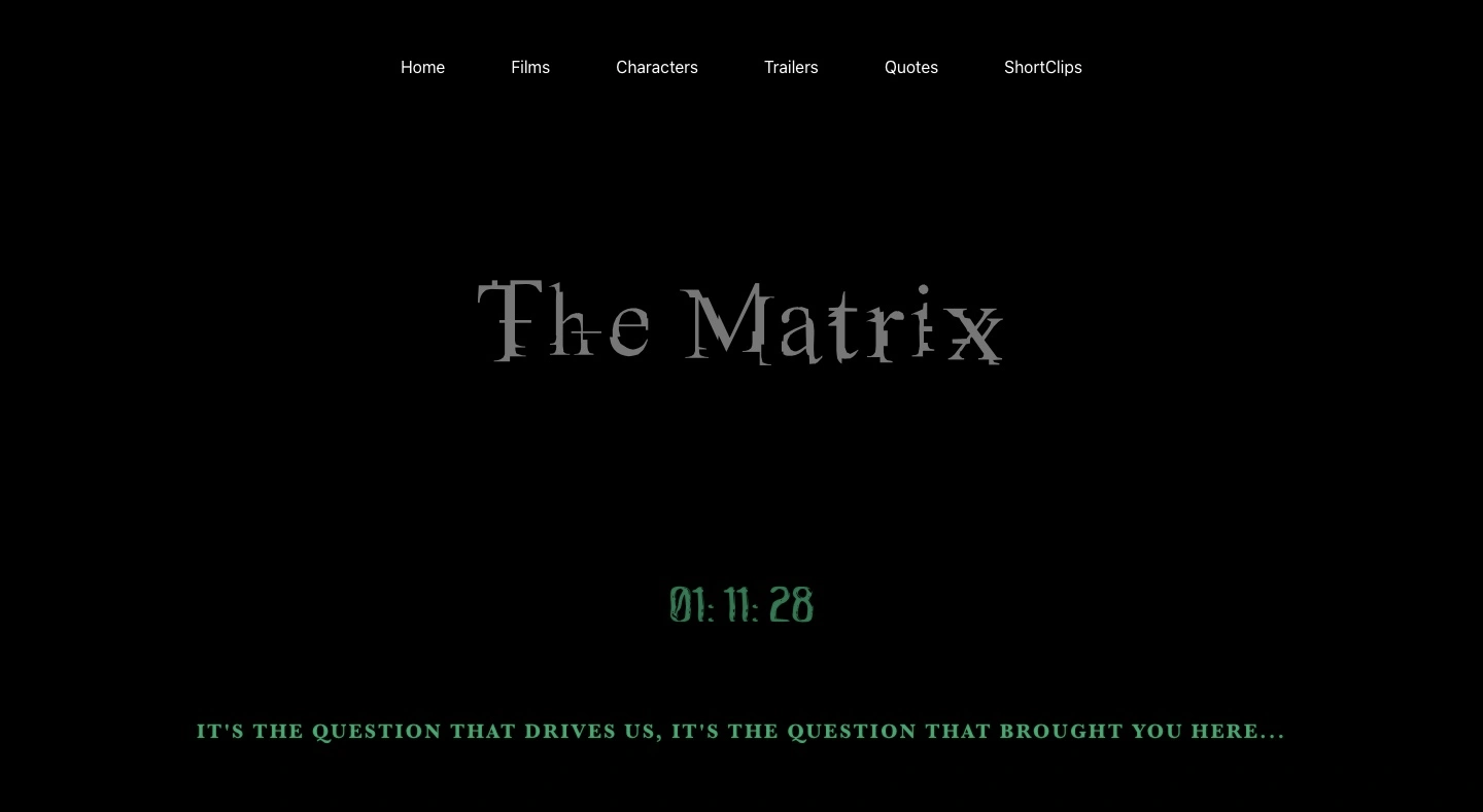 The Matrix project screenshot